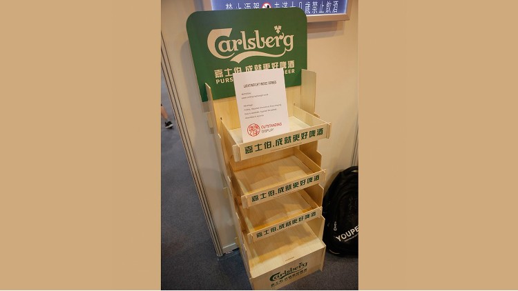 環(huán)保輕便、承重高的輕質(zhì)木展示架，澳澌汀展示專業(yè)定制
